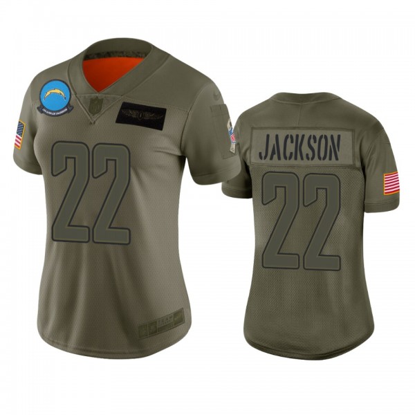 Women's Los Angeles Chargers Justin Jackson Camo 2...