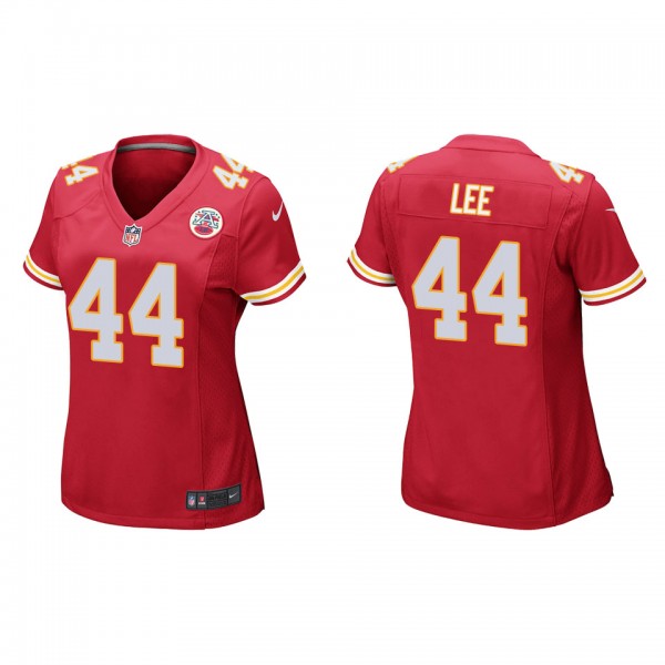 Women's Kansas City Chiefs Elijah Lee Red Game Jer...