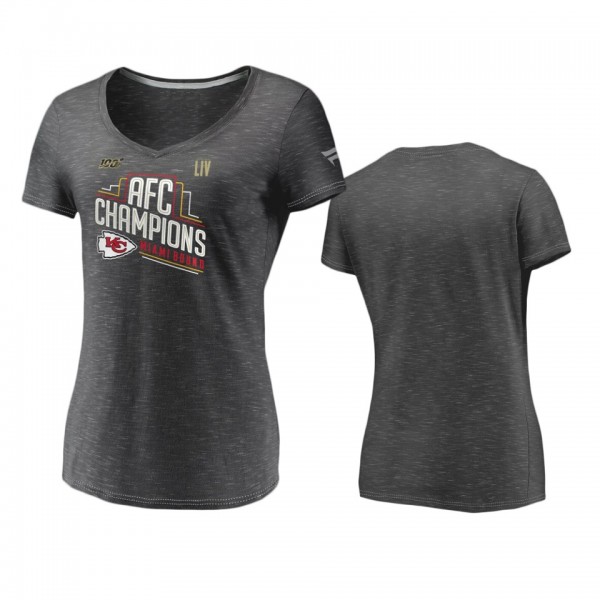 Women's Kansas City Chiefs Heather Charcoal 2019 A...