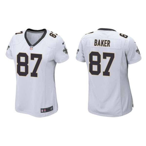 Women's New Orleans Saints Kawaan Baker White Game...