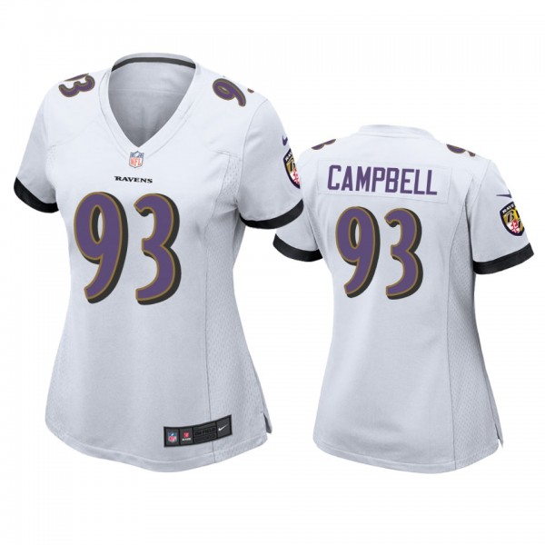 Baltimore Ravens Calais Campbell White Game Jersey