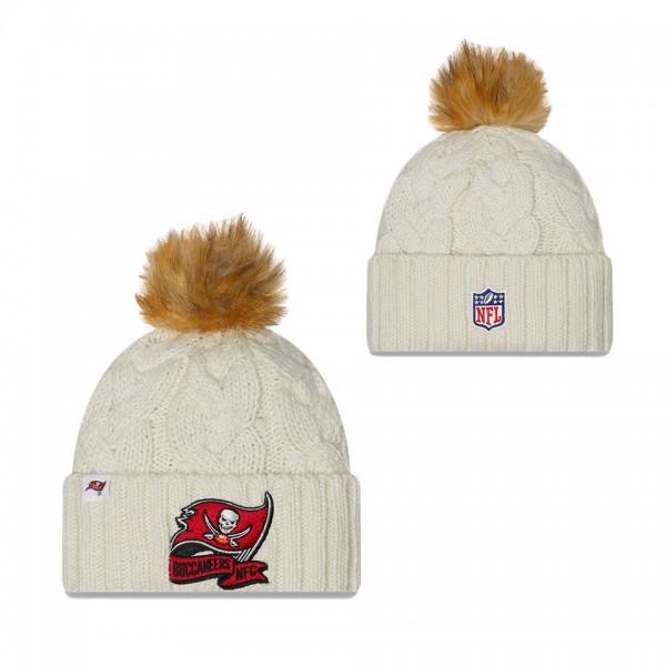 Women's Tampa Bay Buccaneers Cream 2022 Sideline Cuffed Knit Hat