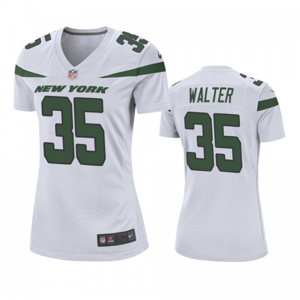 Women's New York Jets Austin Walter White Game Jer...