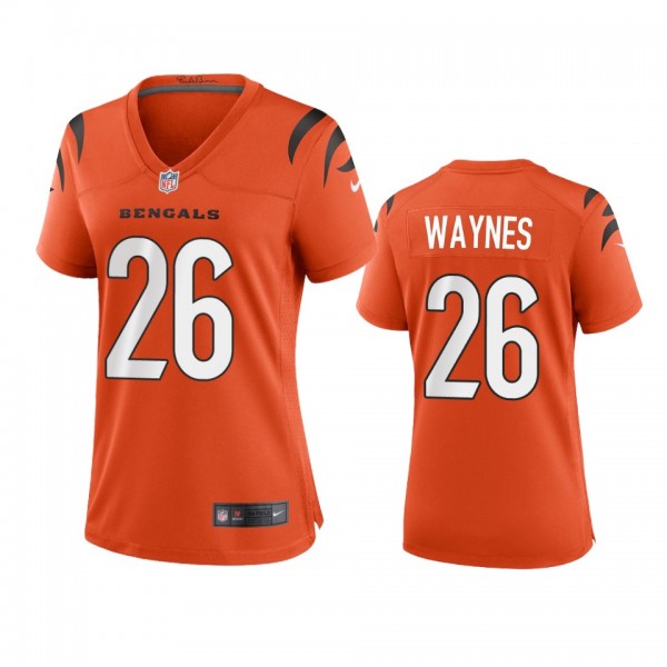 Women's Cincinnati Bengals Trae Waynes Orange 2021...