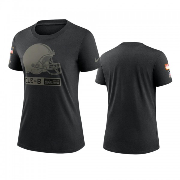Women's Cleveland Browns Black 2020 Salute to Serv...