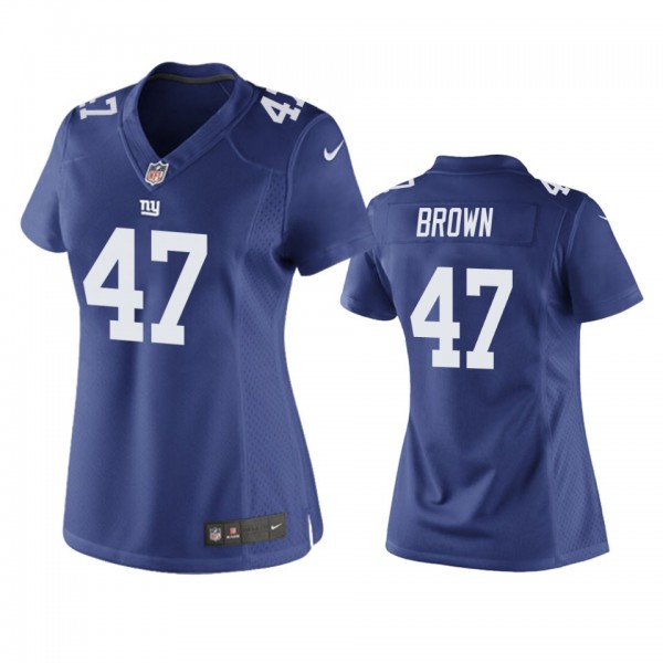 Women's New York Giants Cameron Brown Royal Game Jersey