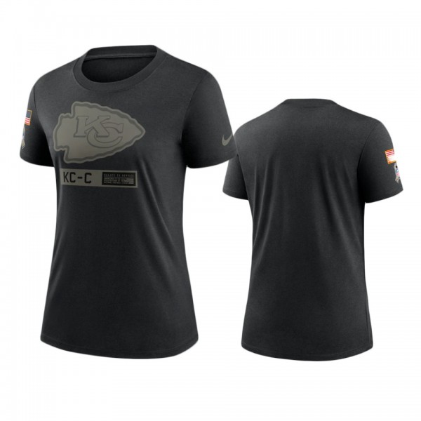 Women's Kansas City Chiefs Black 2020 Salute to Se...