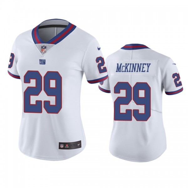 Women's New York Giants Xavier McKinney White Color Rush Limited Jersey