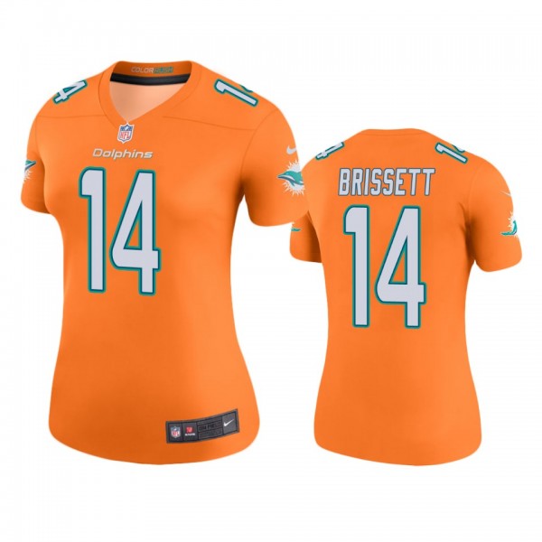 Miami Dolphins Jacoby Brissett Orange Color Rush L...