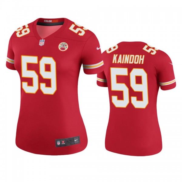Kansas City Chiefs Joshua Kaindoh Red Color Rush L...