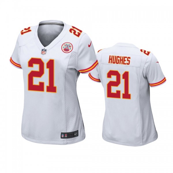 Women's Kansas City Chiefs Mike Hughes White Game ...