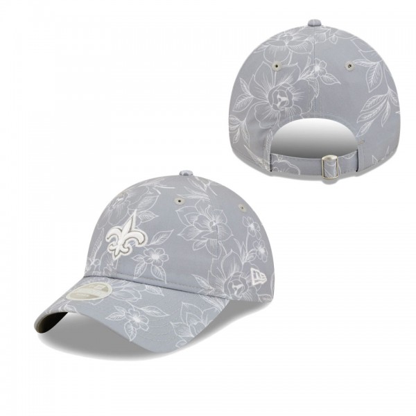 Women's New Orleans Saints New Era Gray Botanic 9T...