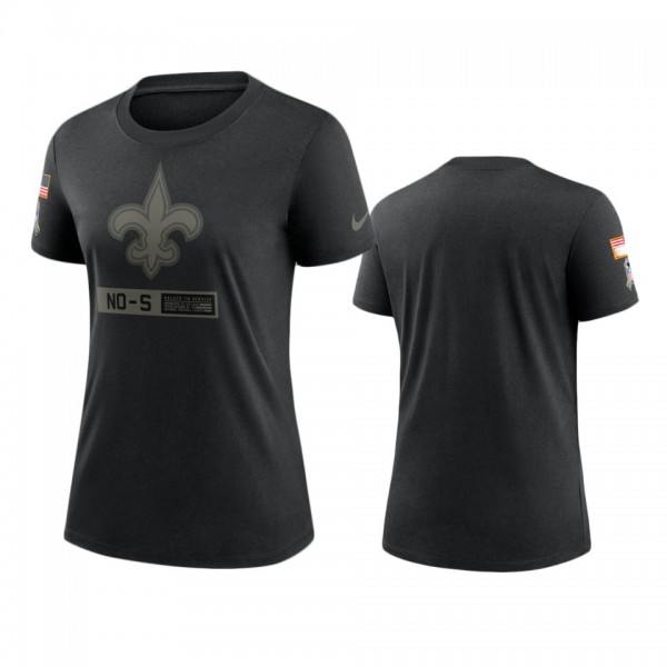 Women's New Orleans Saints Black 2020 Salute to Se...