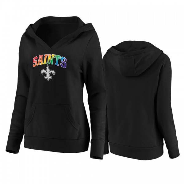 Women's New Orleans Saints Black Pride Logo Pullov...