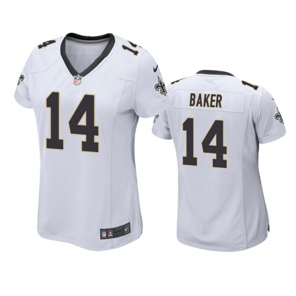 Women's New Orleans Saints Kawaan Baker White Game Jersey