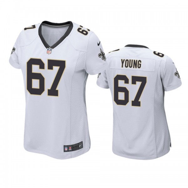 Women's New Orleans Saints Landon Young White Game...