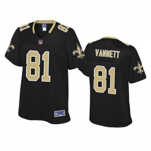 New Orleans Saints Nick Vannett Black Pro Line Jer...