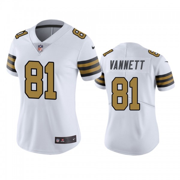 Women's New Orleans Saints Nick Vannett White Colo...