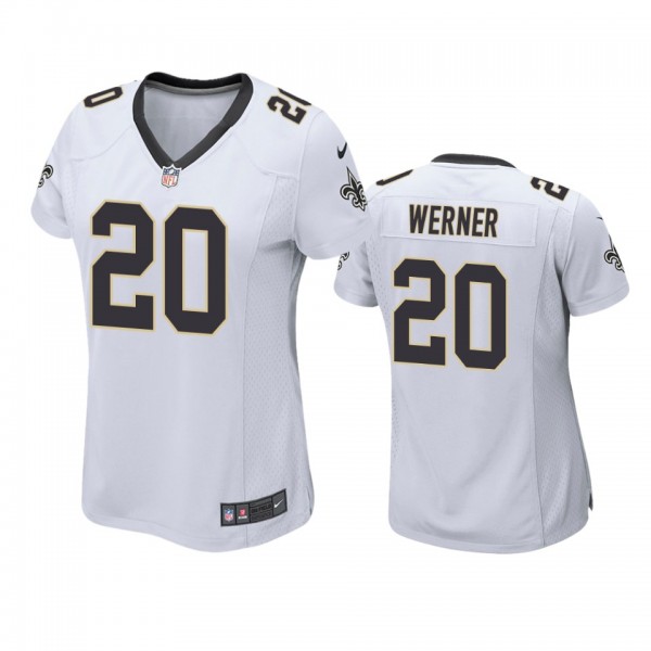 Women's New Orleans Saints Pete Werner White Game ...