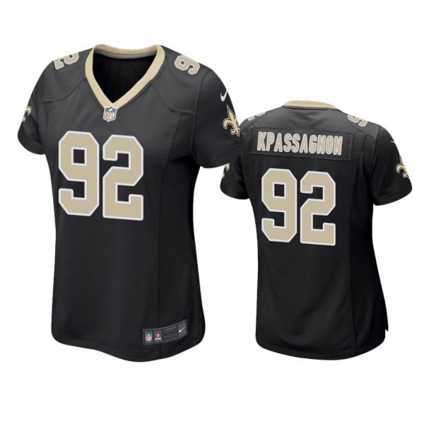 Women's New Orleans Saints Tanoh Kpassagnon Black ...