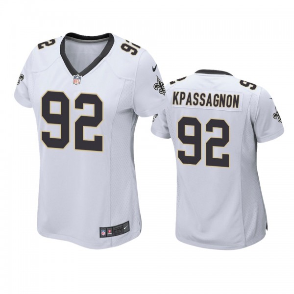 Women's New Orleans Saints Tanoh Kpassagnon White ...