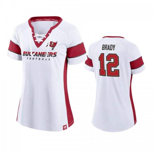 Women's Tom Brady Tampa Bay Buccaneers White Athen...