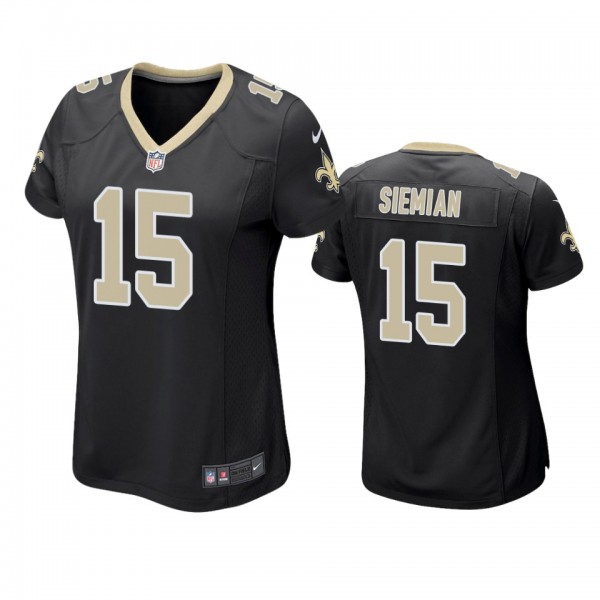 Women's New Orleans Saints Trevor Siemian Black Game Jersey