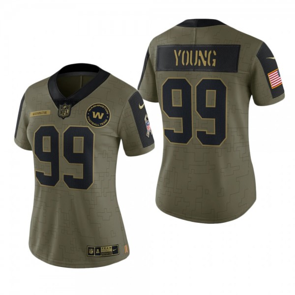 Women's Washington Football Team Chase Young Olive...