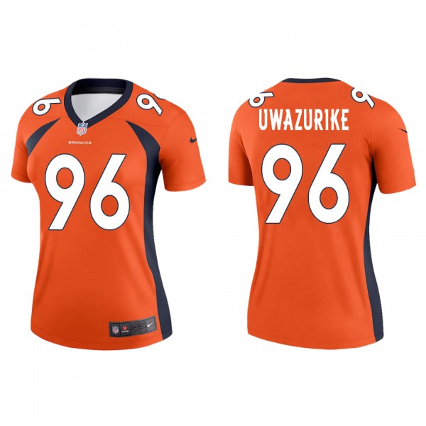 Women's Denver Broncos Eyioma Uwazurike Orange Leg...