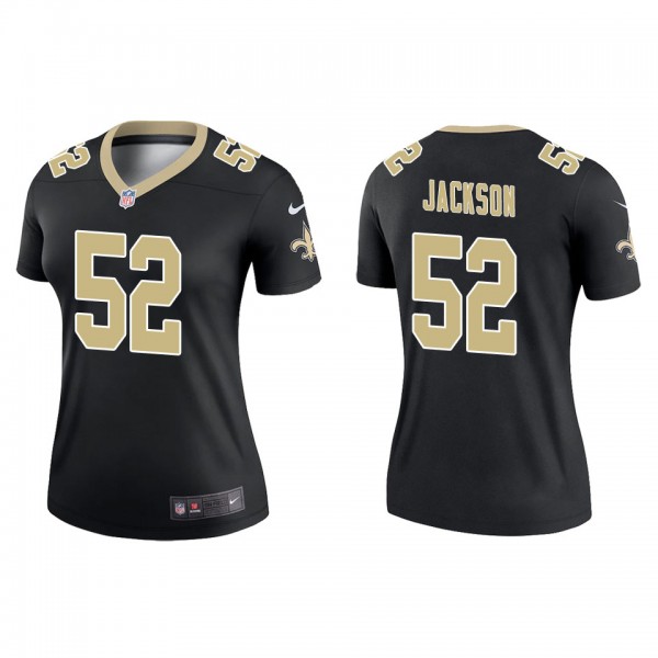 Women's New Orleans Saints D'Marco Jackson Black L...