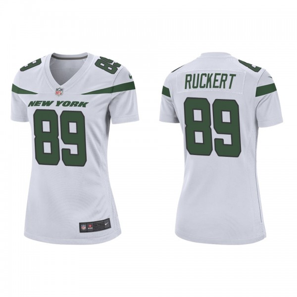 Women's New York Jets Jeremy Ruckert White Game Je...