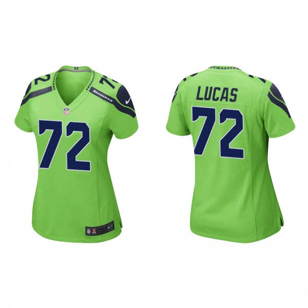 Women's Seattle Seahawks Abraham Lucas Neon Green ...
