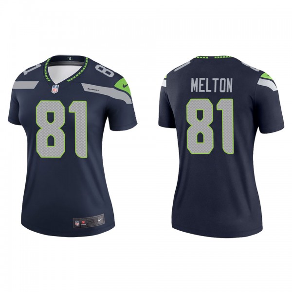 Women's Seattle Seahawks Bo Melton Navy Legend Jer...