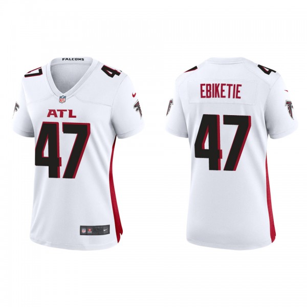 Women's Atlanta Falcons Arnold Ebiketie White Game...