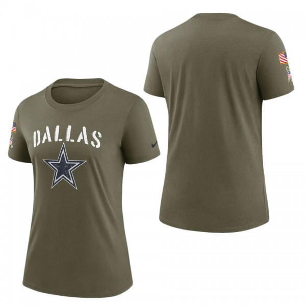 Women's Dallas Cowboys Olive 2022 Salute To Servic...