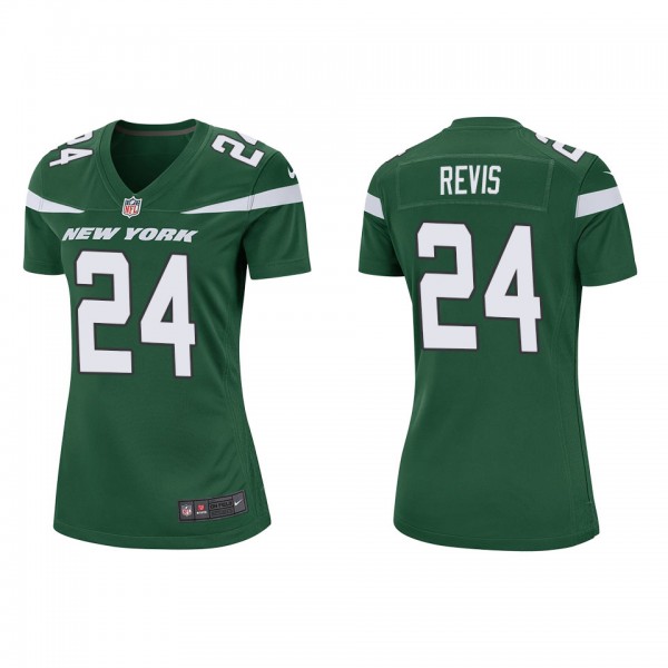 Women's New York Jets Darrelle Revis Green Game Je...