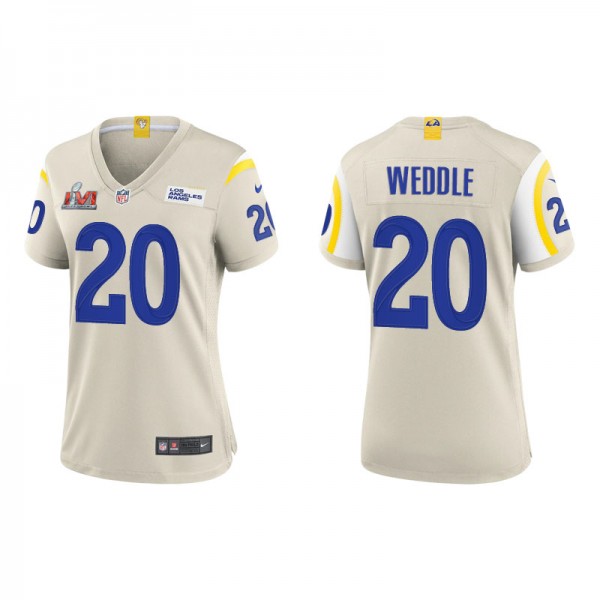 Women's Los Angeles Rams Eric Weddle Bone Super Bo...