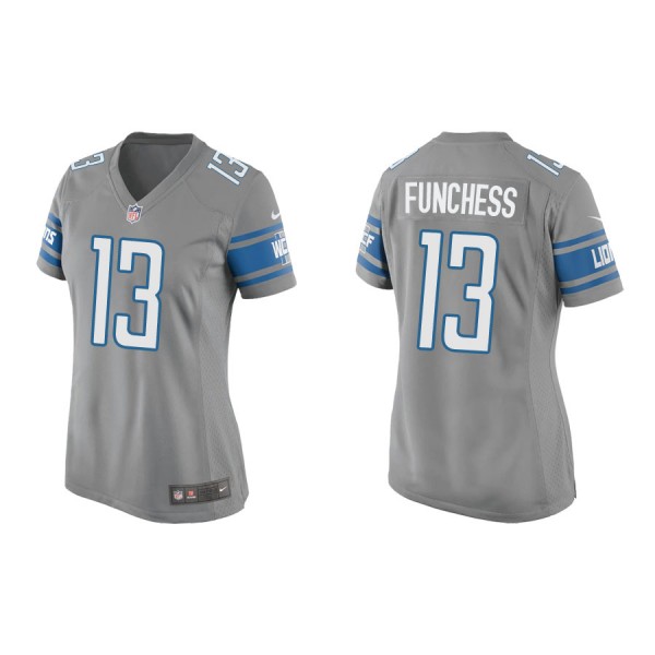 Women's Funchess Lions Silver Game Jersey
