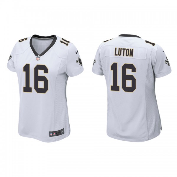 Women's New Orleans Saints Jake Luton White Game J...