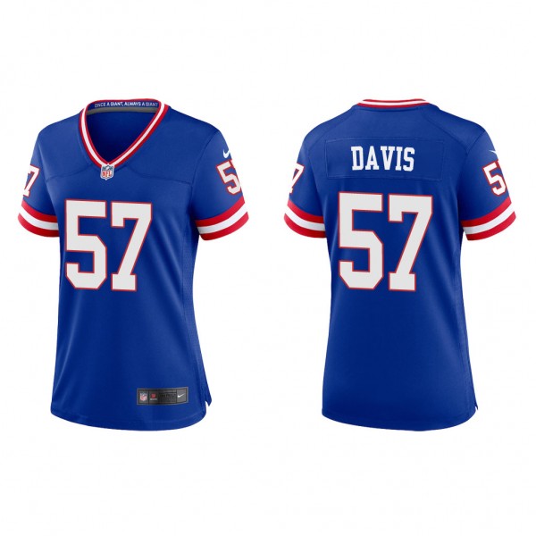 Women's Jarrad Davis New York Giants Royal Classic...