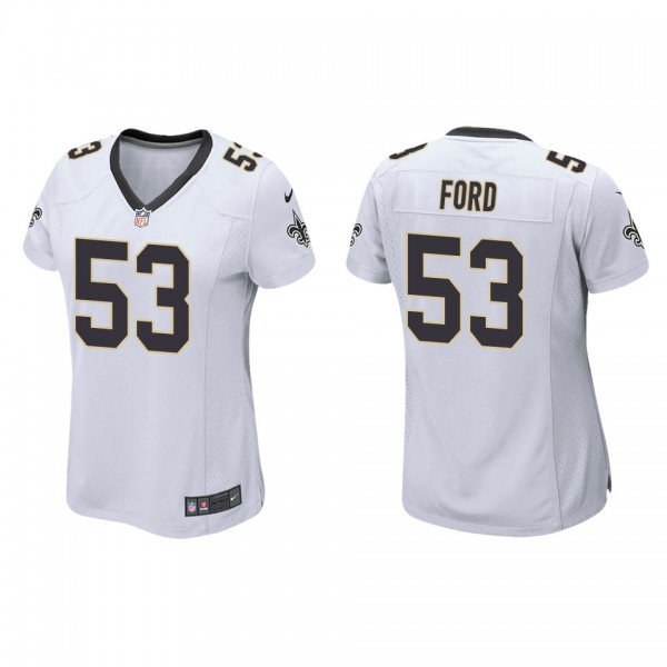 Women's Jaylan Ford New Orleans Saints White Game ...