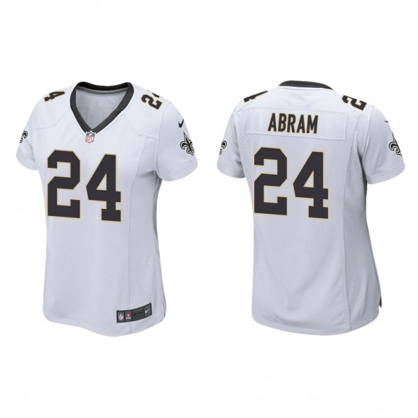 Women's Johnathan Abram New Orleans Saints White Game Jersey