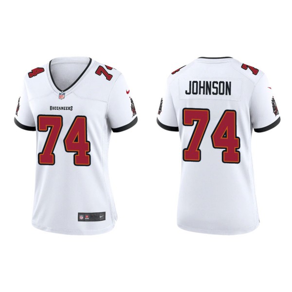 Women's Johnson Buccaneers White Game Jersey