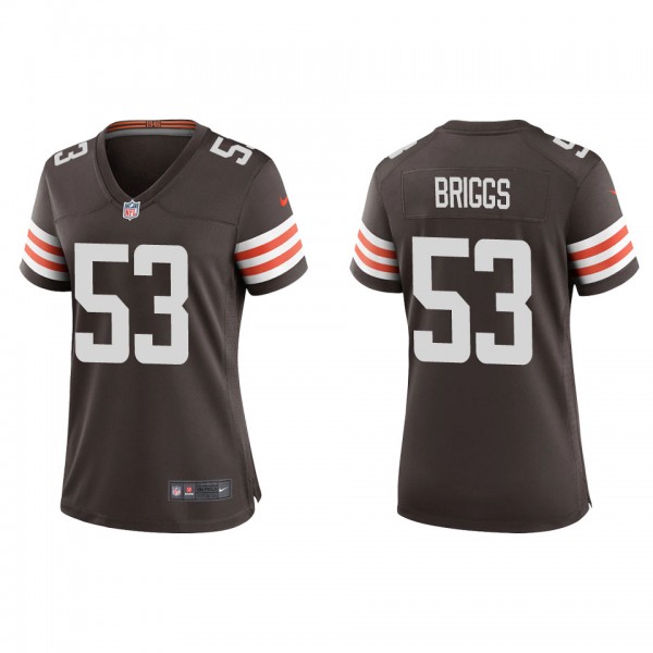 Women's Jowon Briggs Cleveland Browns Brown Game Jersey
