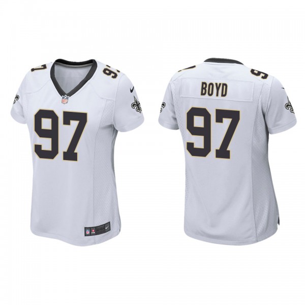 Women's Khristian Boyd New Orleans Saints White Ga...