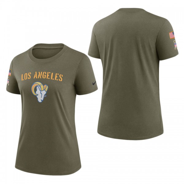 Women's Los Angeles Rams Olive 2022 Salute To Serv...