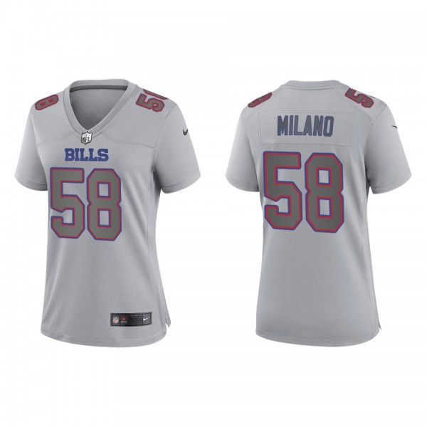 Women's Buffalo Bills Matt Milano Gray Atmosphere Fashion Game Jersey