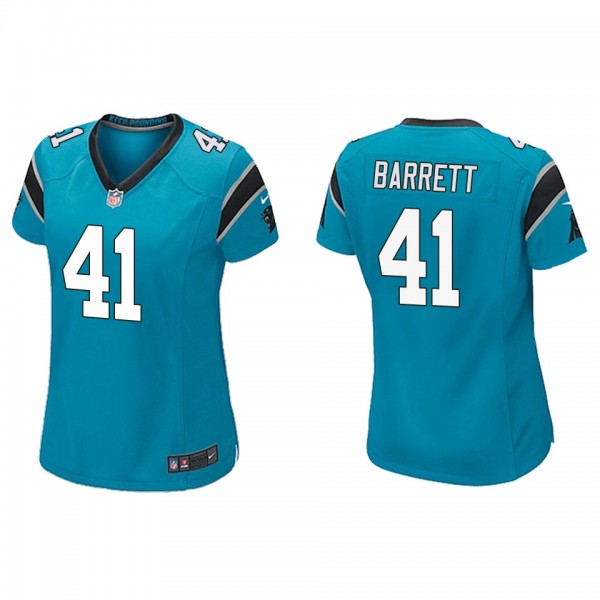 Women's Michael Barrett Carolina Panthers Blue Gam...