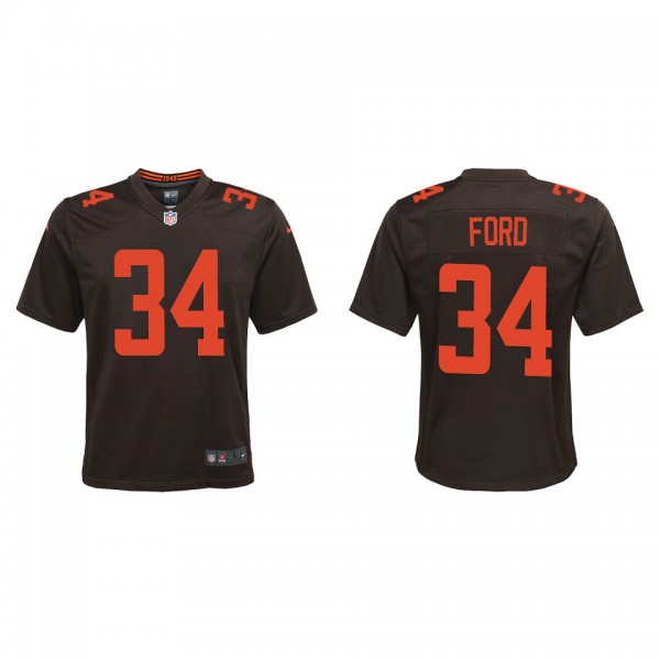 Youth Cleveland Browns Jerome Ford Brown Alternate...
