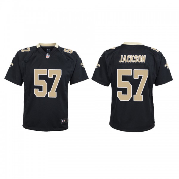 Youth New Orleans Saints Jordan Jackson Black Game Jersey